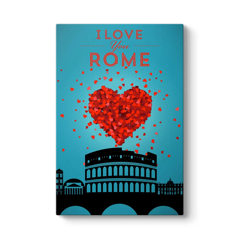 I Love You Rome Tablosu - Model 2
